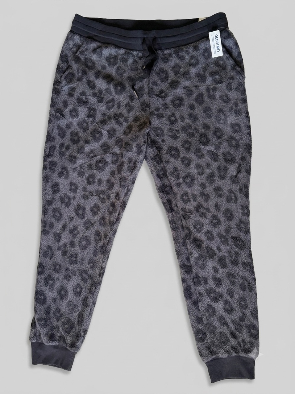 Old Navy Charcoal Leopard-Print Jogger Pants